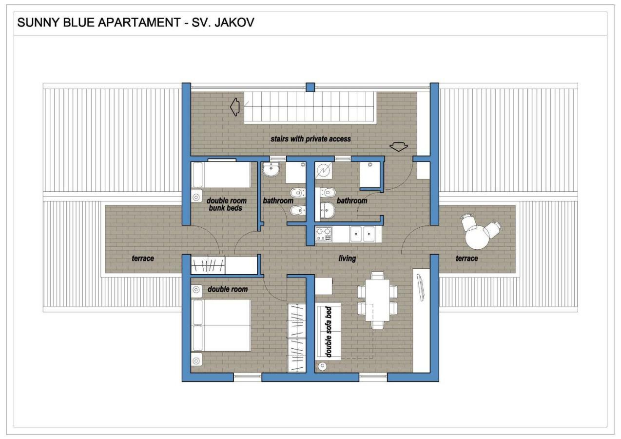Sunny Blue Apartament Нерезине Екстериор снимка